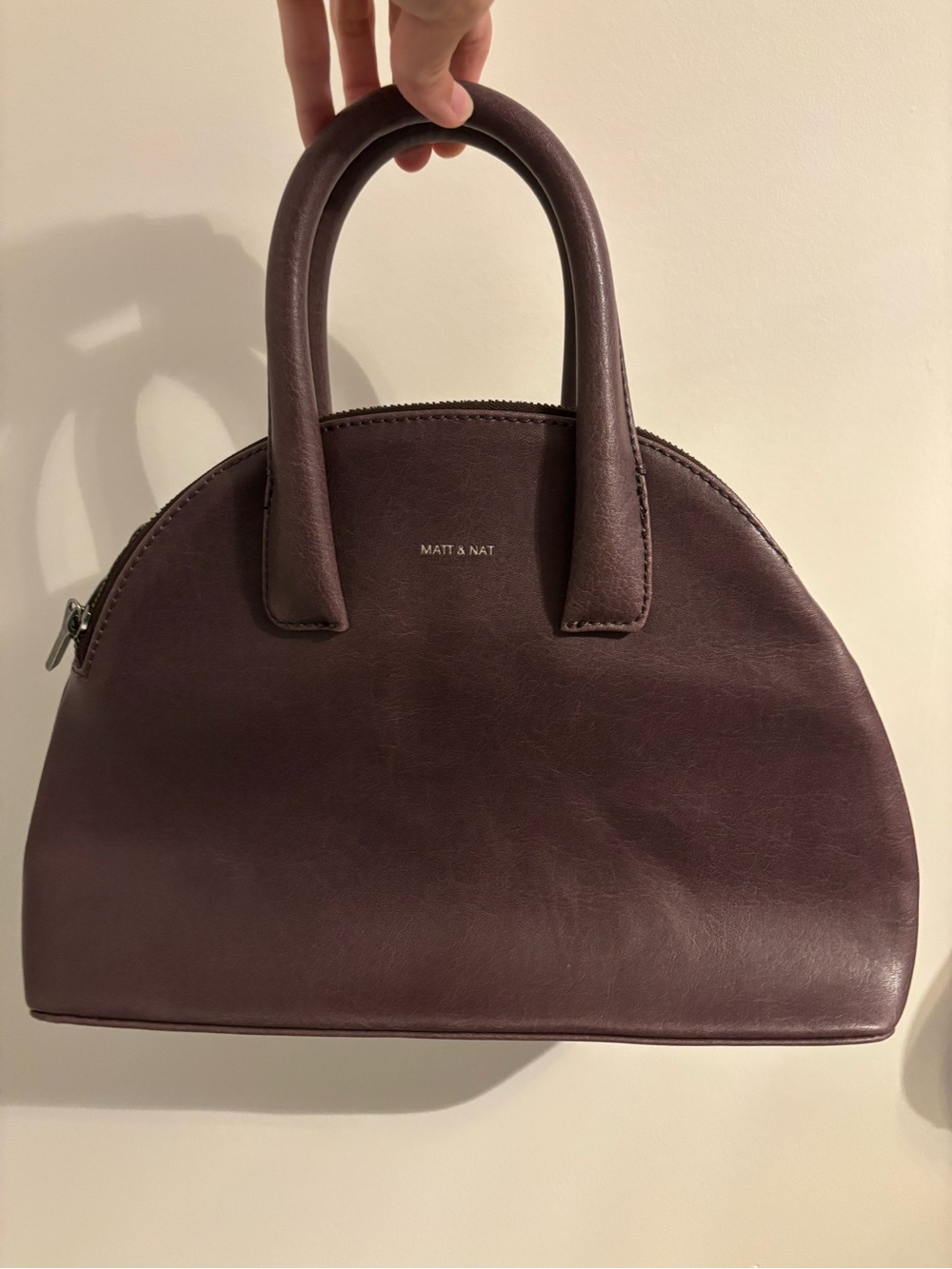 Matt & Nat Deep Plum Dome Satchel